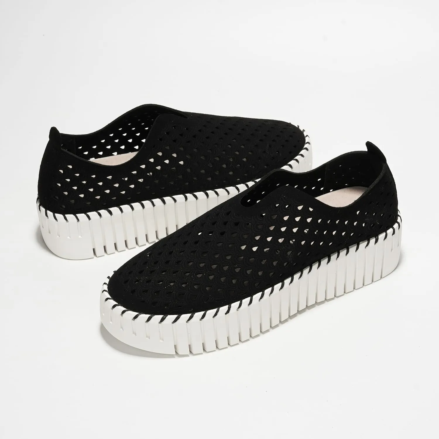 Platform Sneakers for Women - Lightweight Shoes for Women - Slip-On Womens Shoes, Non Slip Work Shoes Women, Leather Insole Walking Shoes Women Footwear (Daffodil)