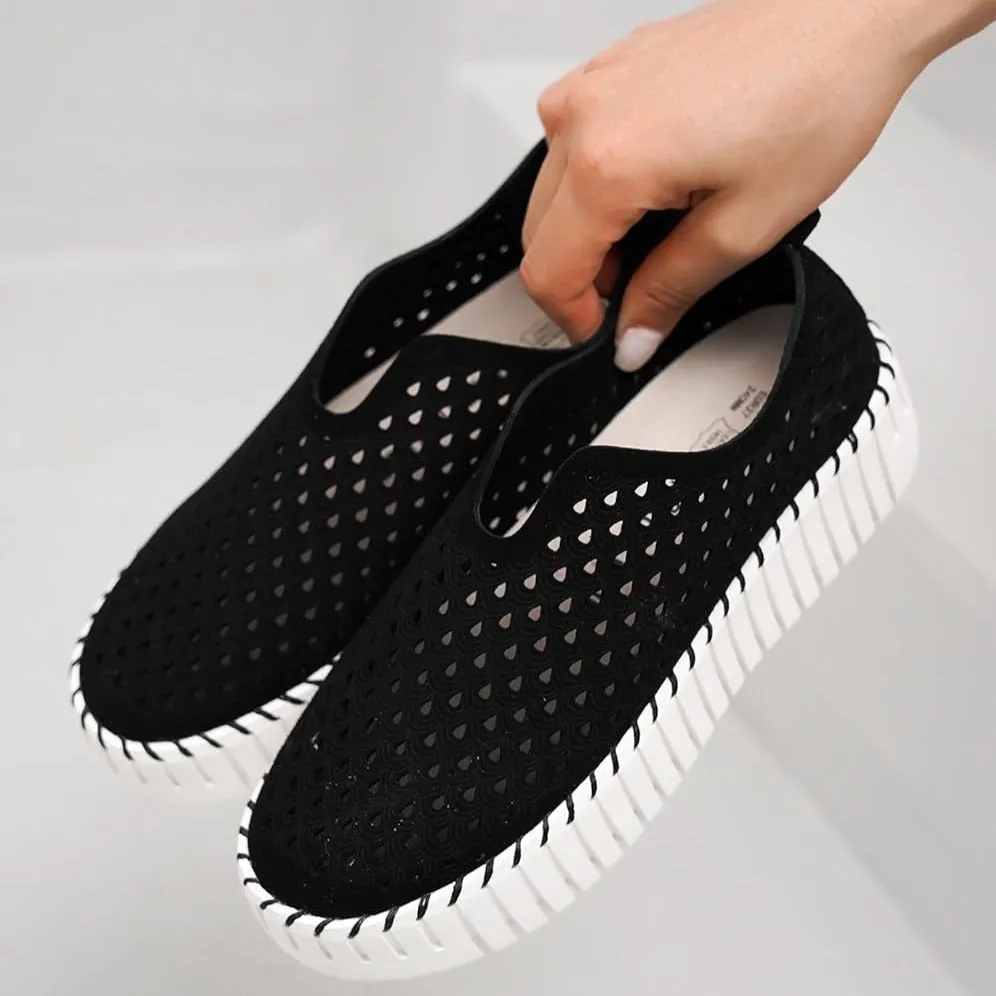 Platform Sneakers for Women - Lightweight Shoes for Women - Slip-On Womens Shoes, Non Slip Work Shoes Women, Leather Insole Walking Shoes Women Footwear (Daffodil)