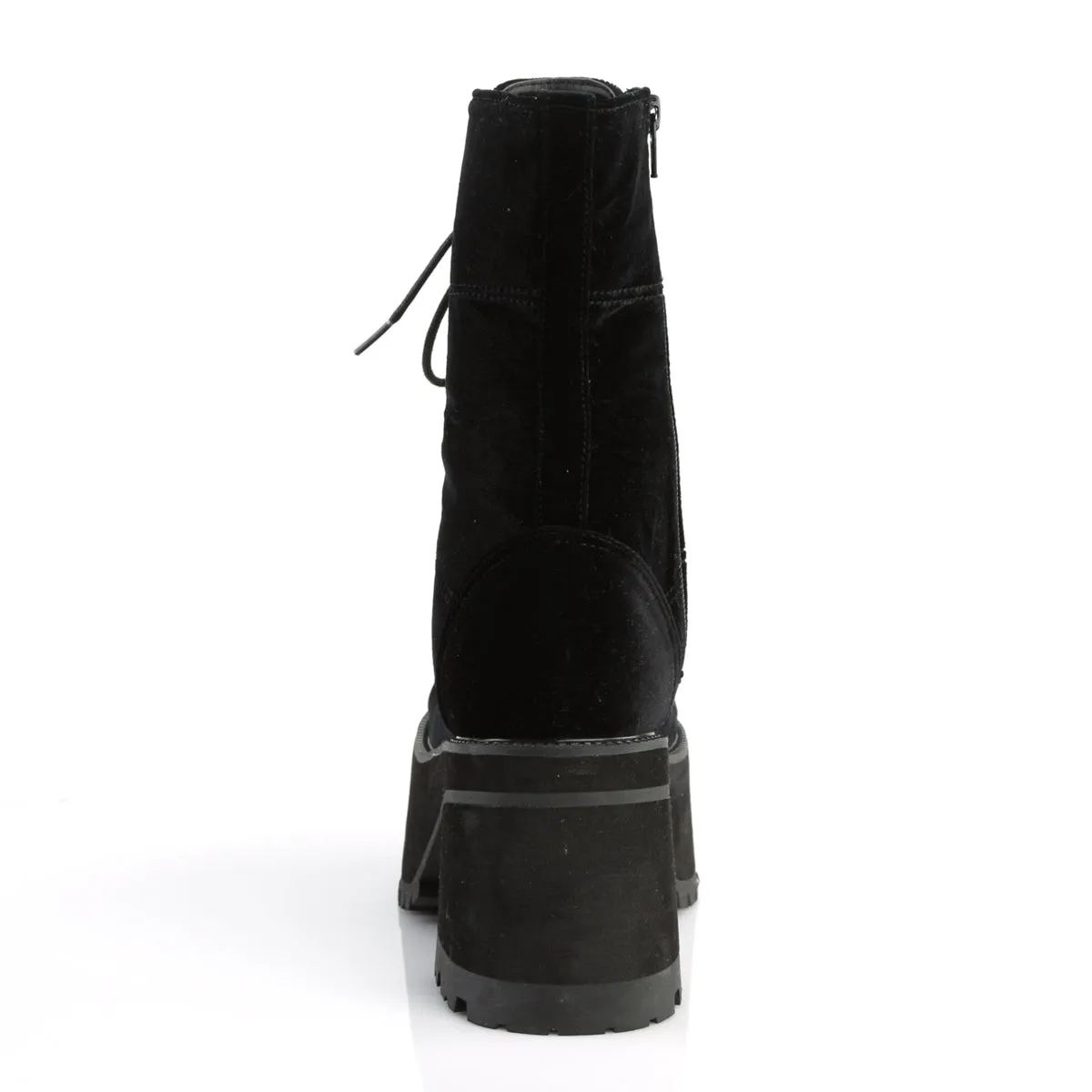 Platform Velvet Combat Boots