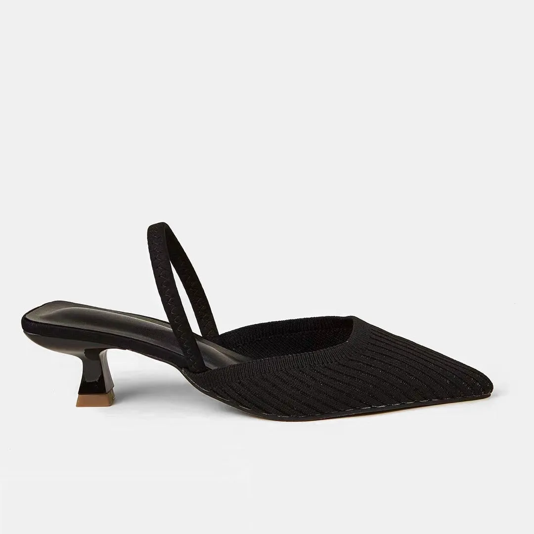 Purpdrank - Women Point Toe Slingback Pumps