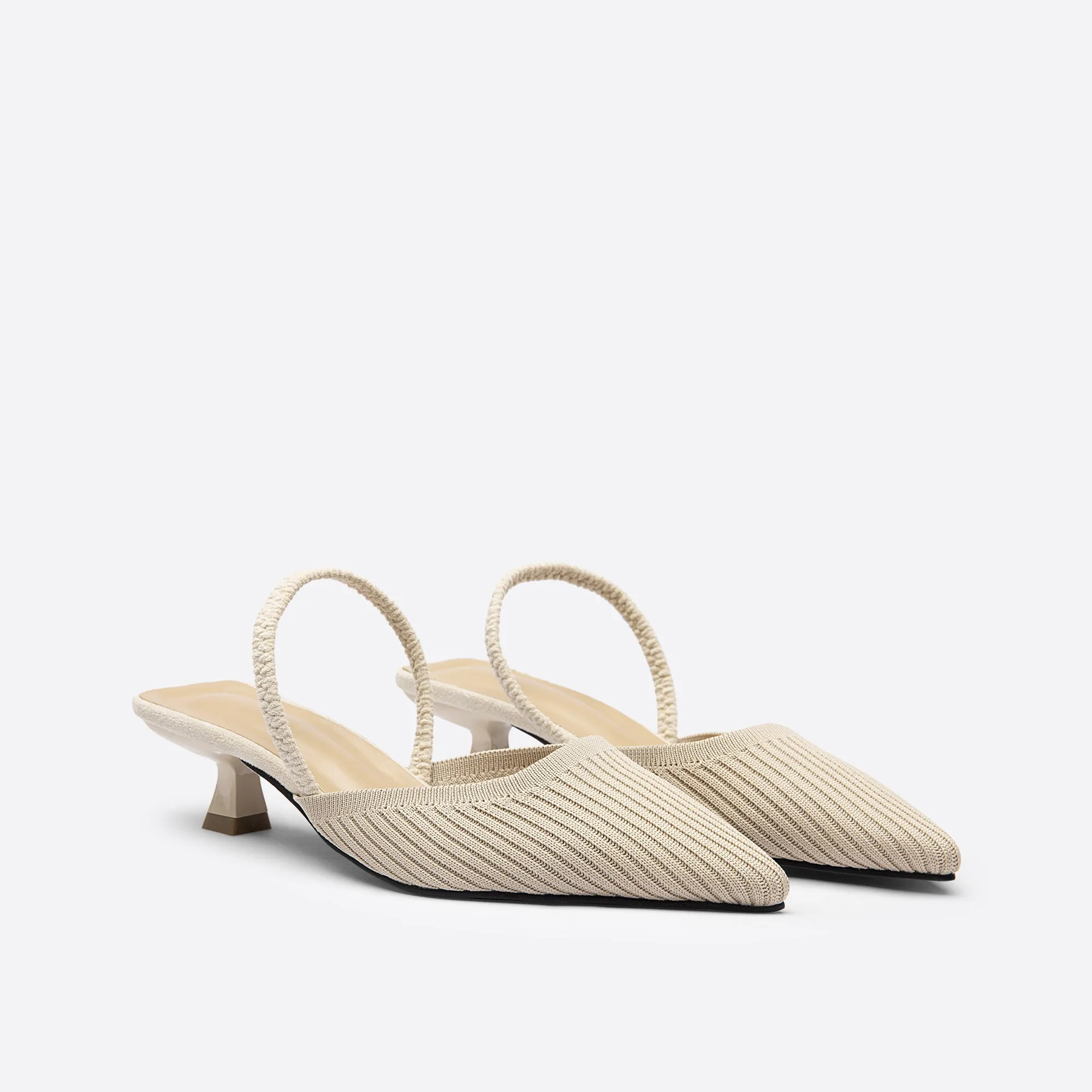 Purpdrank - Women Point Toe Slingback Pumps