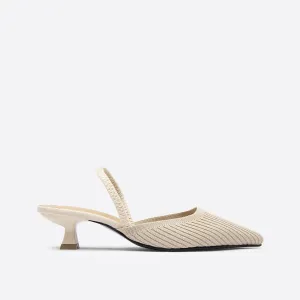 Purpdrank - Women Point Toe Slingback Pumps