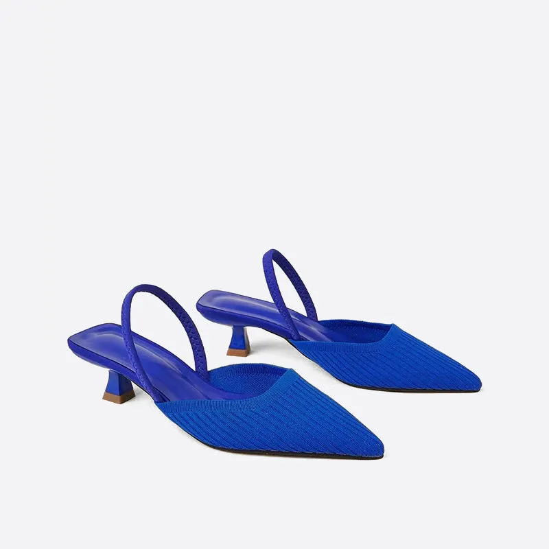 Purpdrank - Women Point Toe Slingback Pumps
