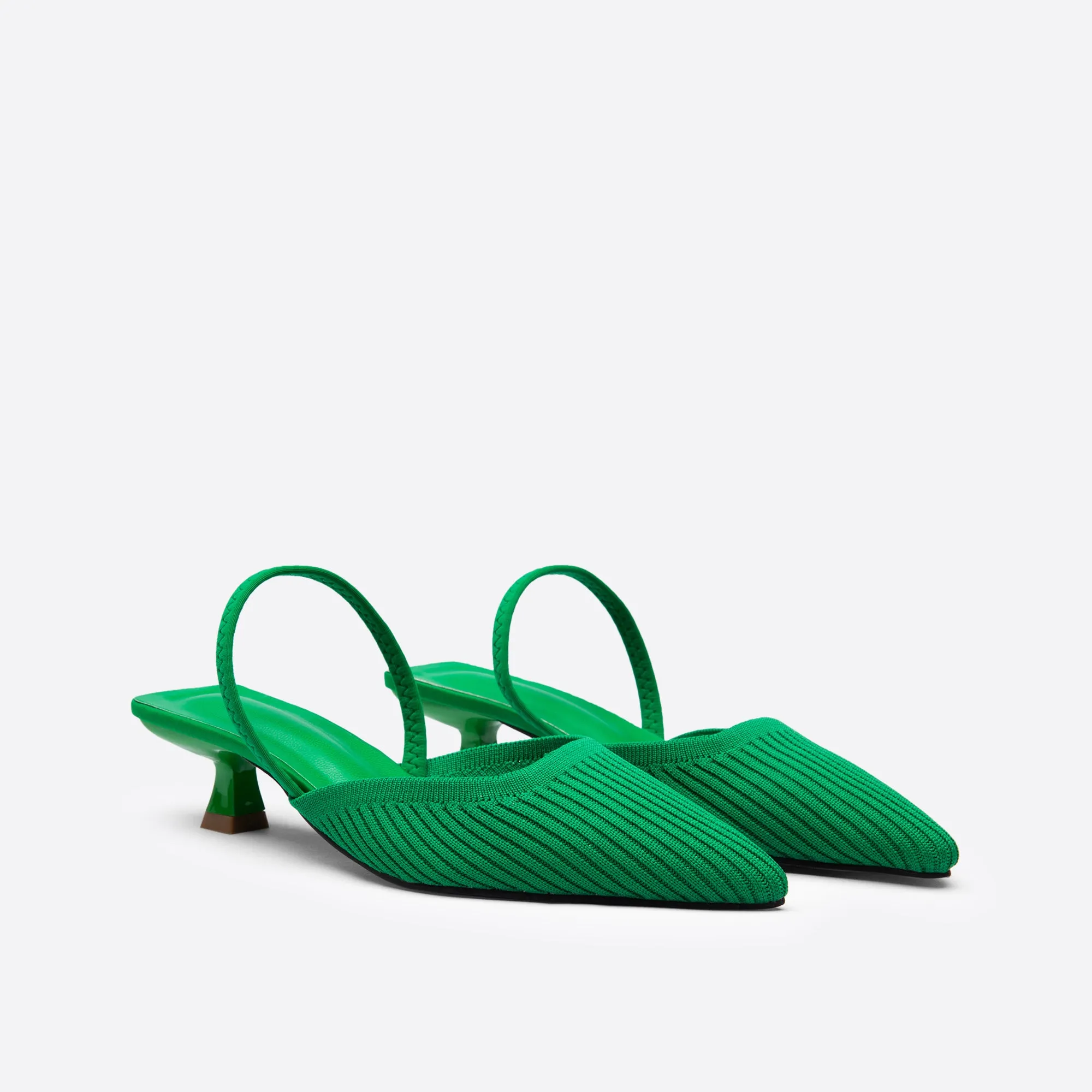 Purpdrank - Women Point Toe Slingback Pumps