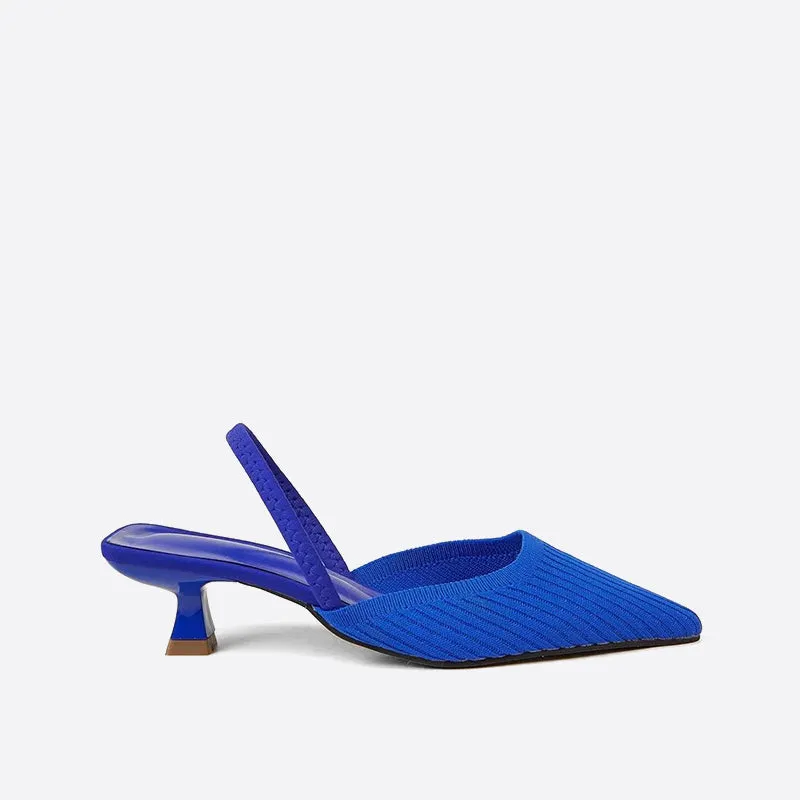 Purpdrank - Women Point Toe Slingback Pumps