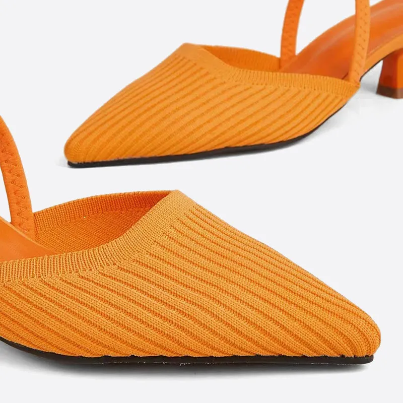 Purpdrank - Women Point Toe Slingback Pumps
