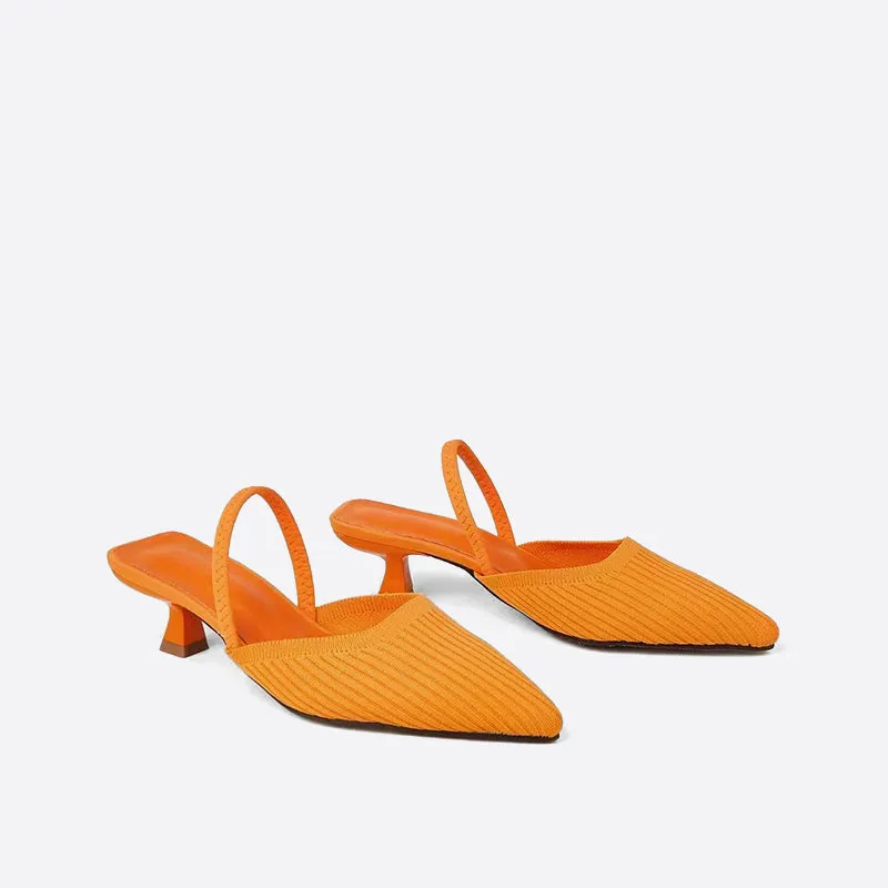 Purpdrank - Women Point Toe Slingback Pumps