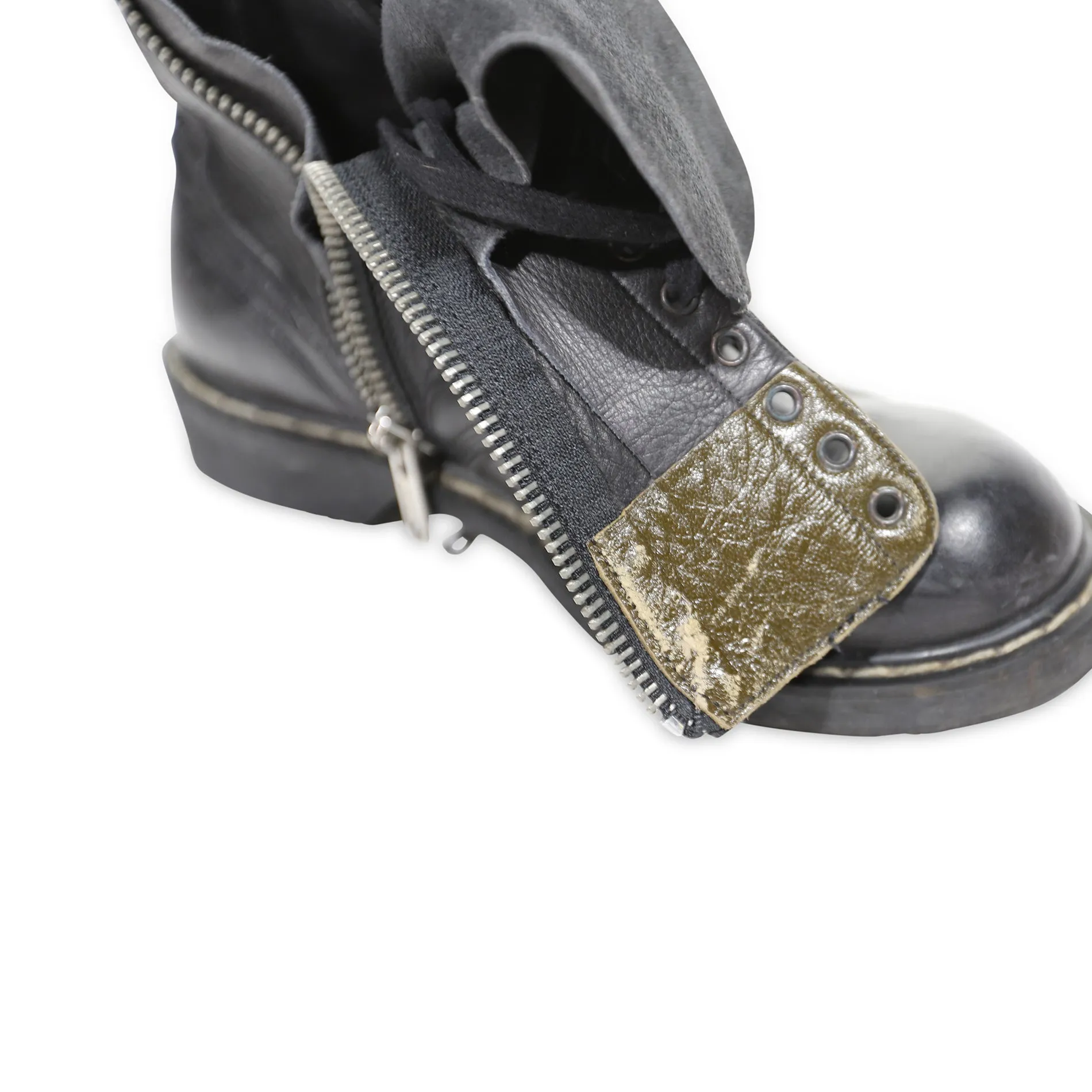 Rick Owens FW07 Exploder Black Leather Combat Boots