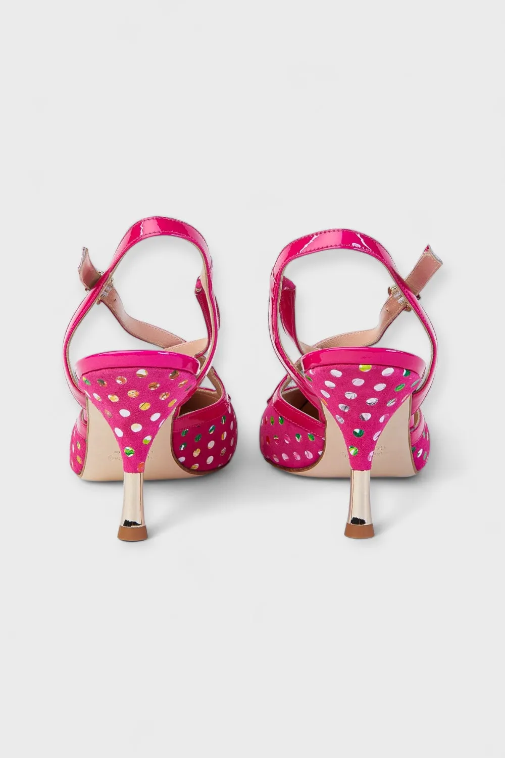 Rosa Polka Dot Suede Pumps