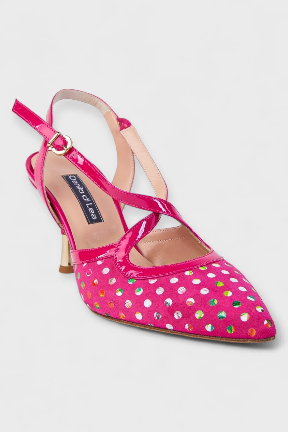 Rosa Polka Dot Suede Pumps