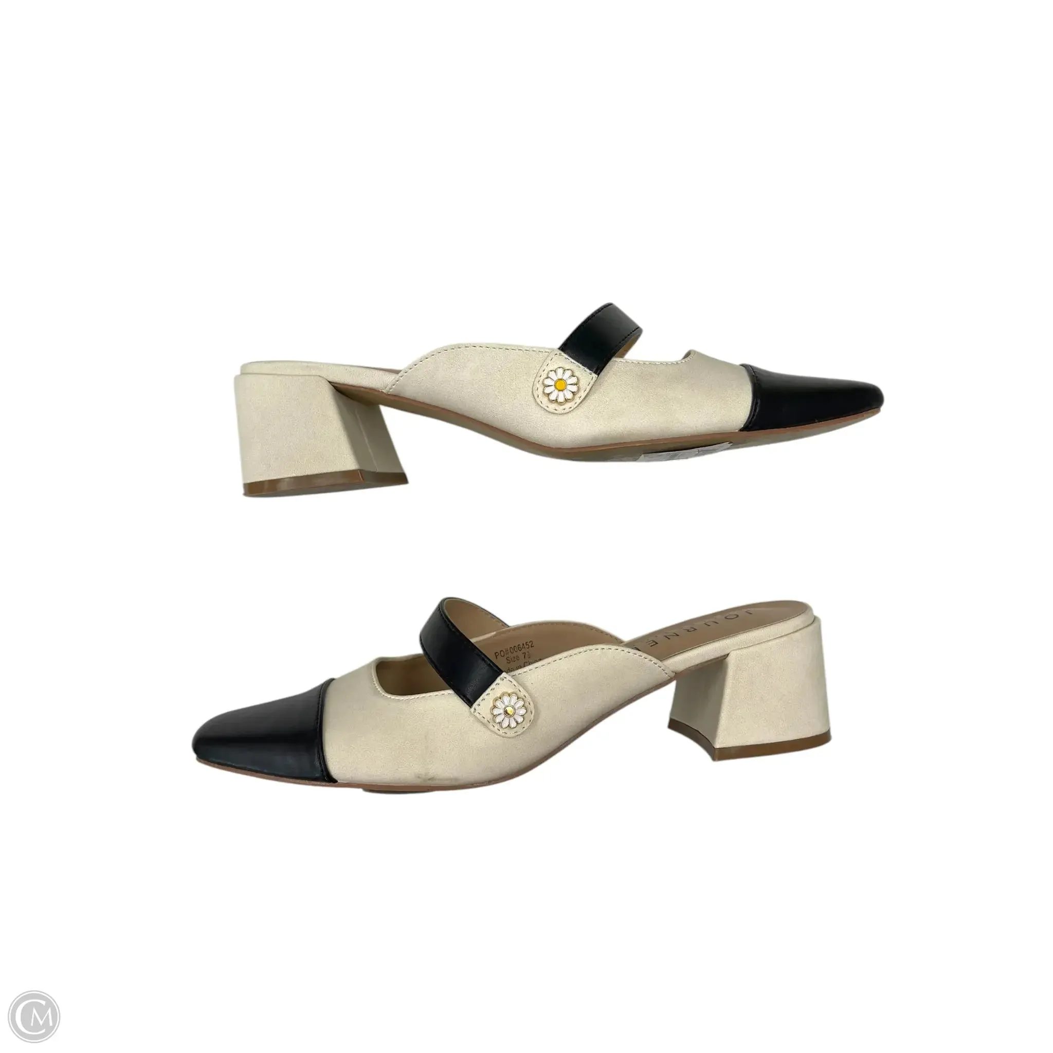Shoes Heels Kitten By Journee In Cream, Size: 7.5