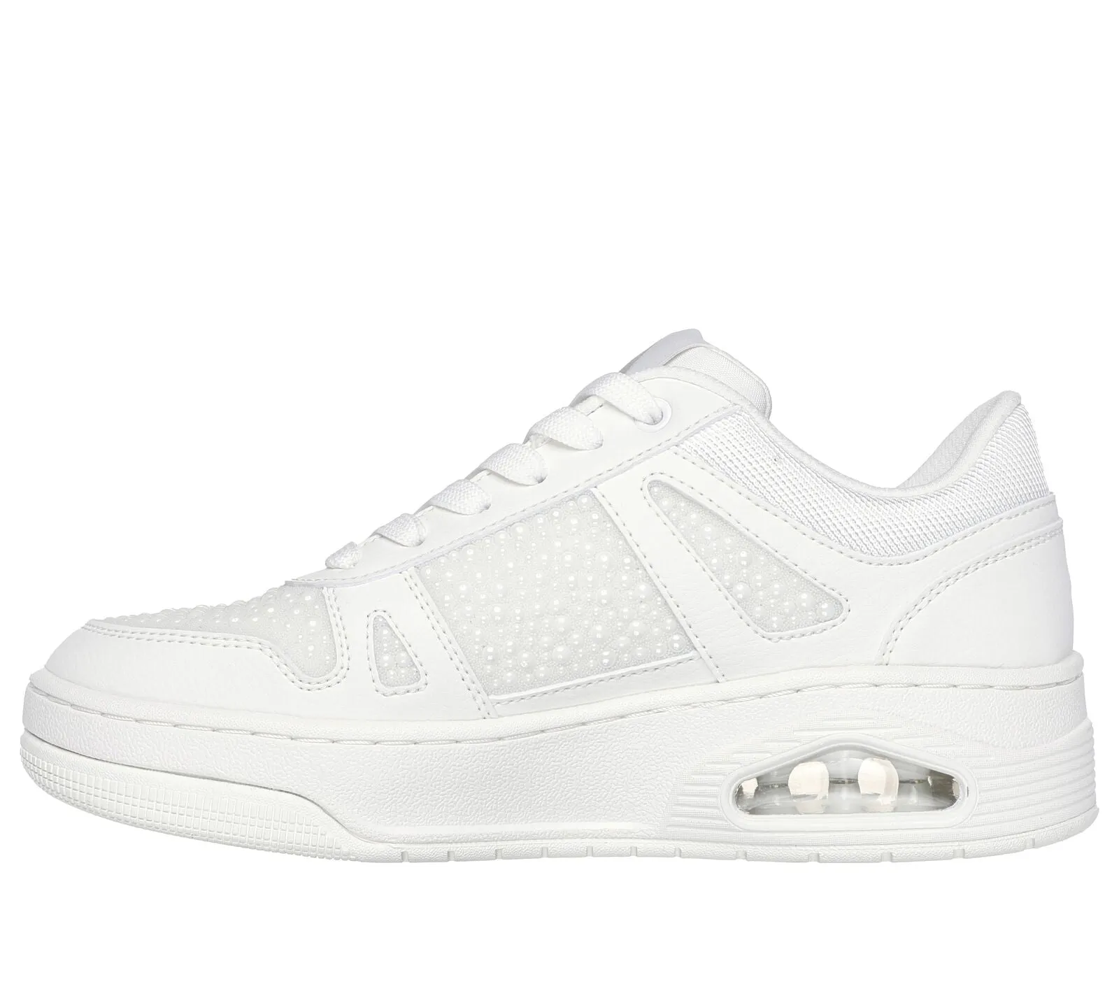Skechers: Uno Court Sneakers in Opulent Pearls