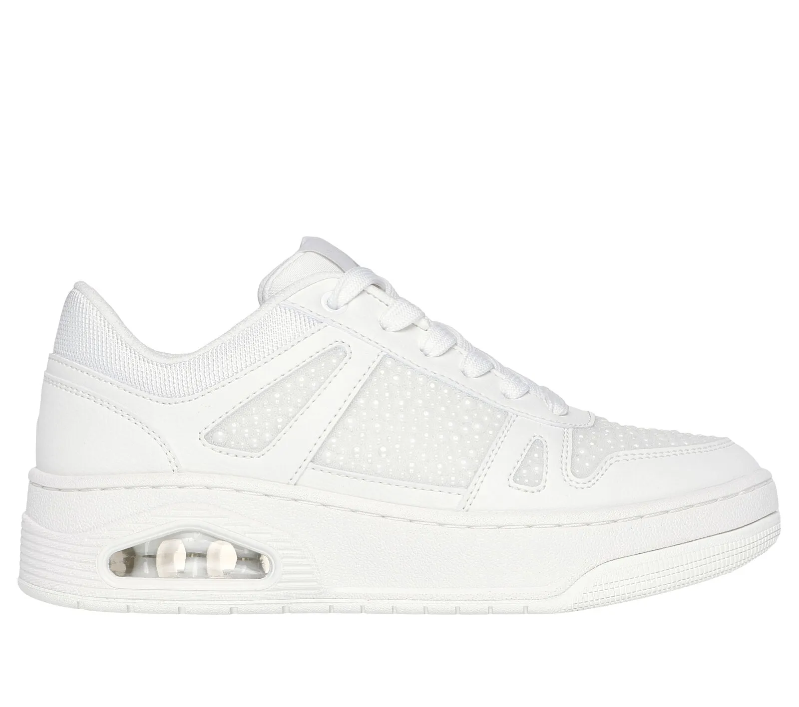 Skechers: Uno Court Sneakers in Opulent Pearls