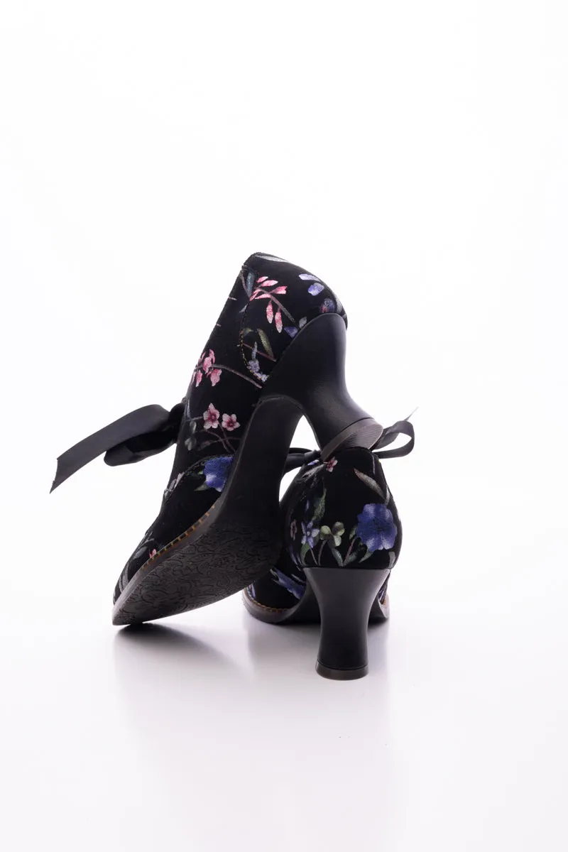 SOFFIA | FIORELLA PLUM BOSSOM PATTERN LEATHER PUMP