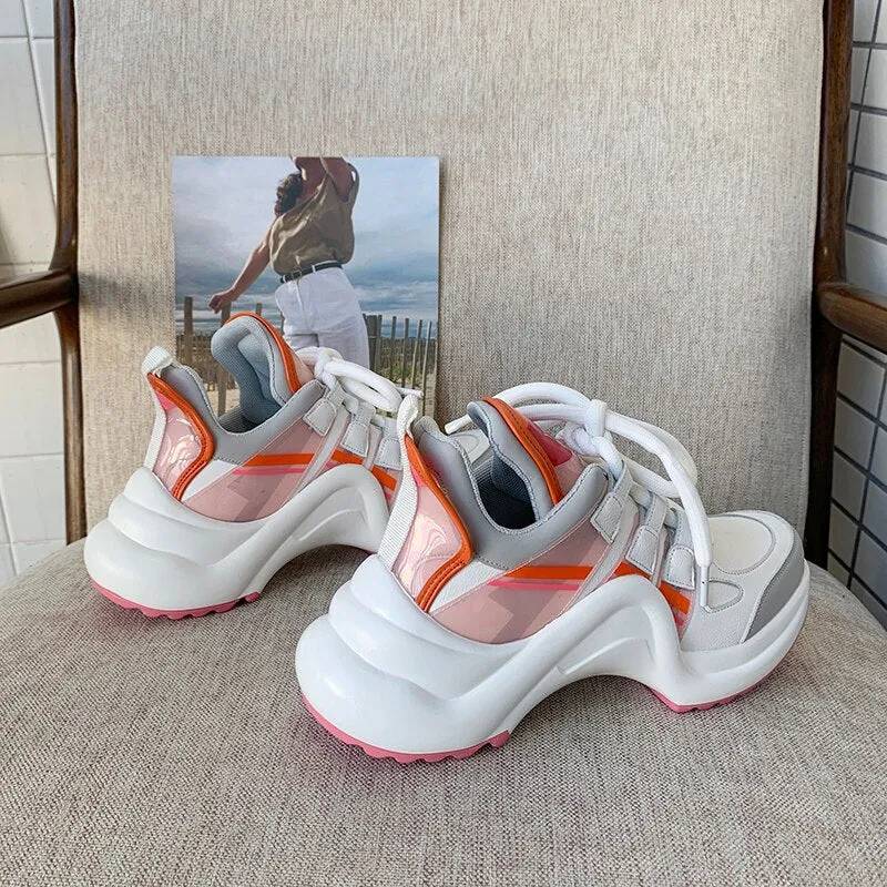 Summer Shoes Women  Brand Design Bling Sequined Women's Casual Shoes Fashion Female Chunky Sneakers Stylish Sport Shoes