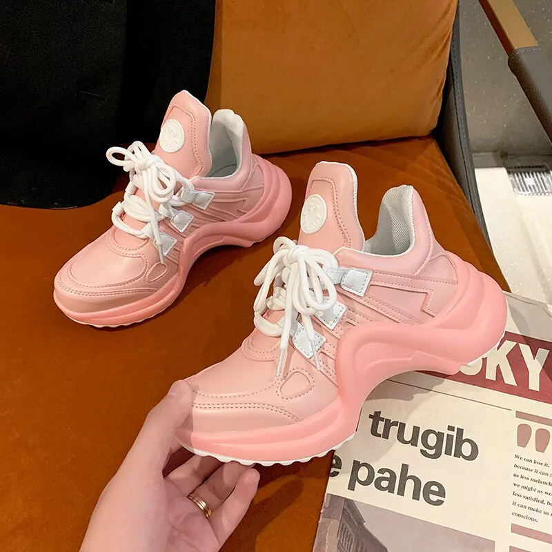 Summer Shoes Women  Brand Design Bling Sequined Women's Casual Shoes Fashion Female Chunky Sneakers Stylish Sport Shoes