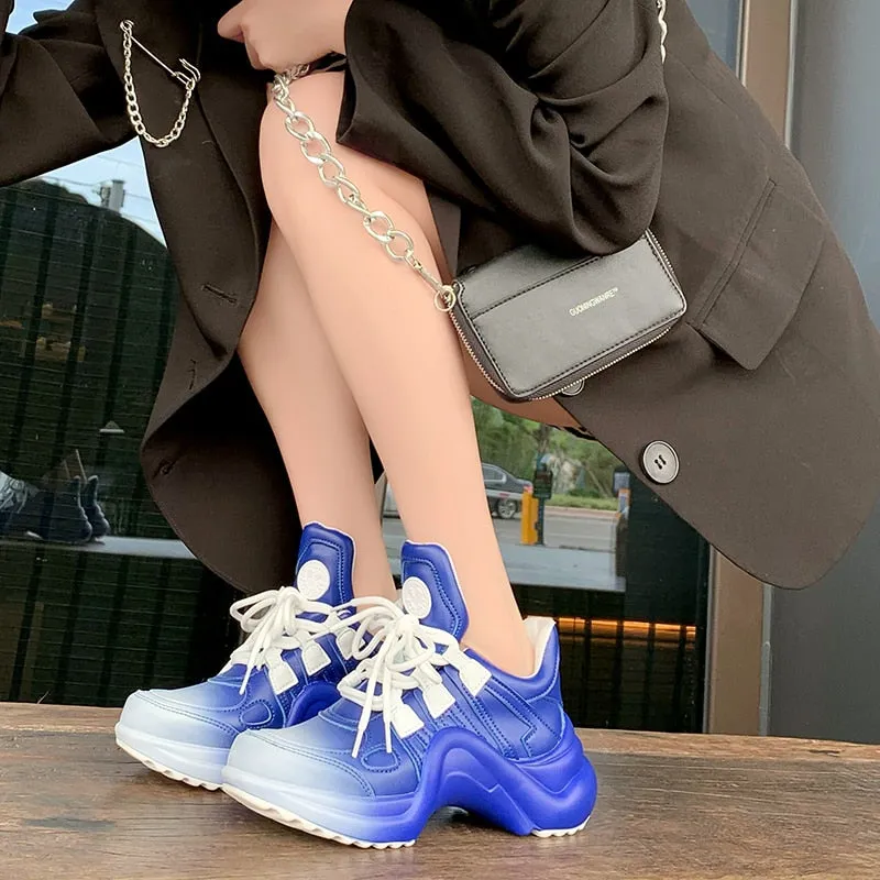 Summer Shoes Women  Brand Design Bling Sequined Women's Casual Shoes Fashion Female Chunky Sneakers Stylish Sport Shoes
