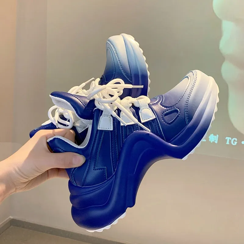 Summer Shoes Women  Brand Design Bling Sequined Women's Casual Shoes Fashion Female Chunky Sneakers Stylish Sport Shoes