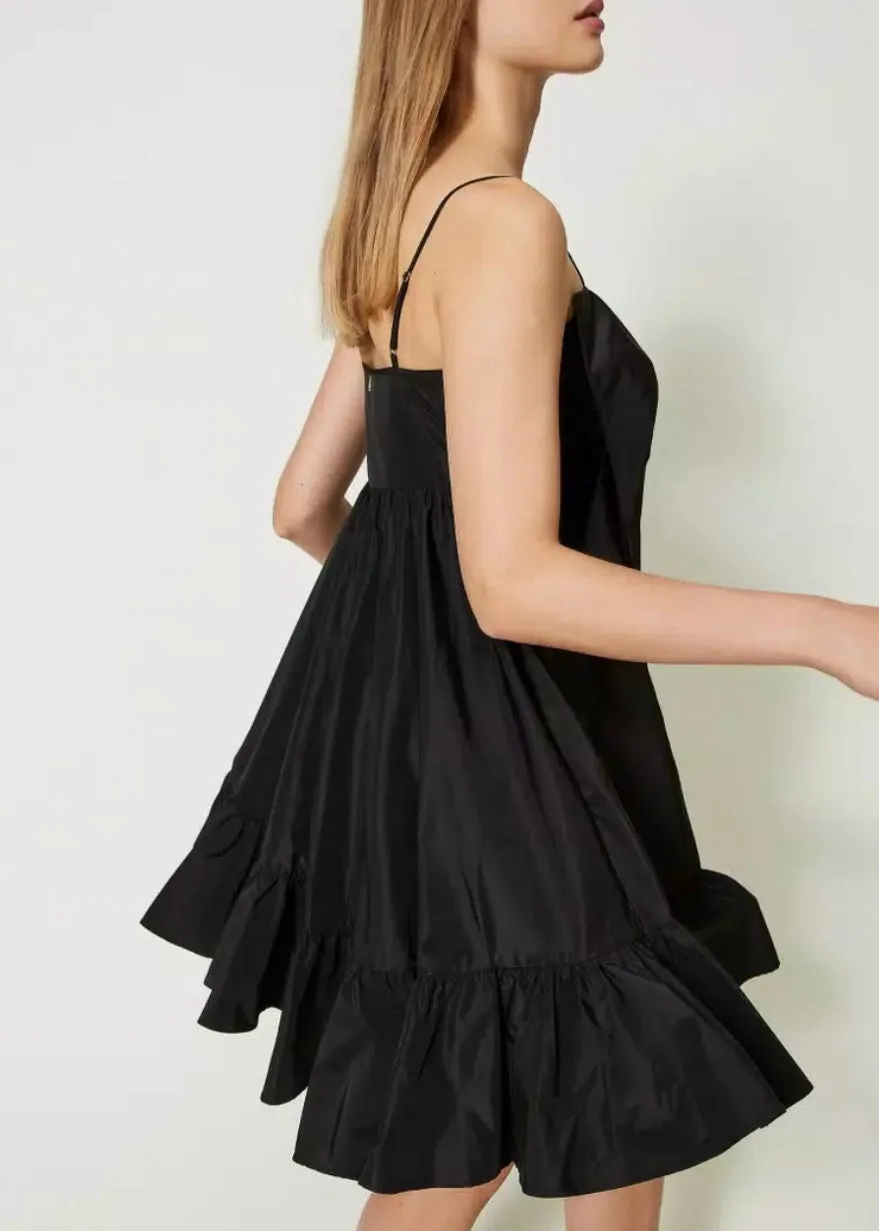 TAFFETA DRESS WITH BOW FALL 24