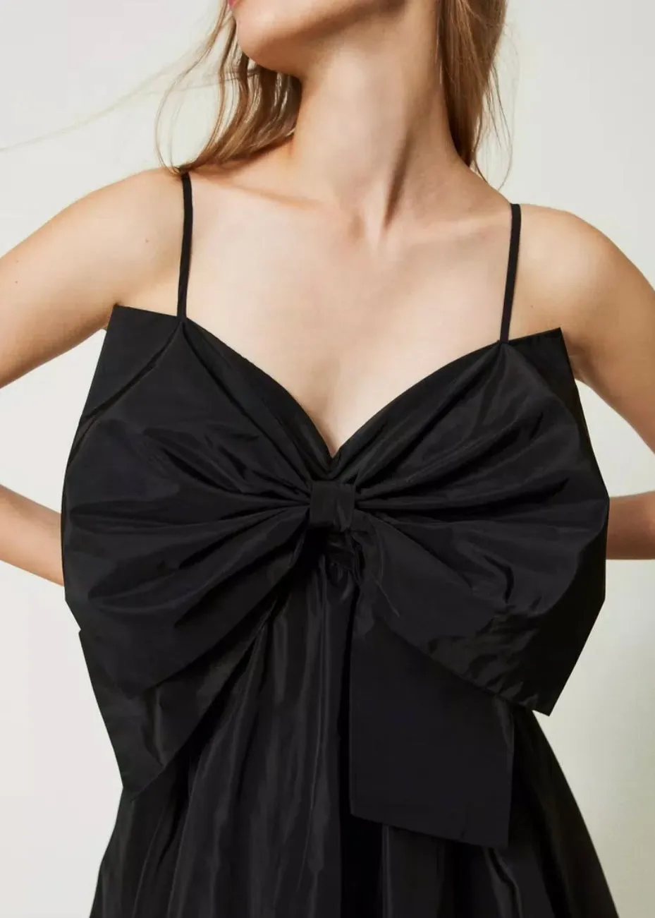 TAFFETA DRESS WITH BOW FALL 24