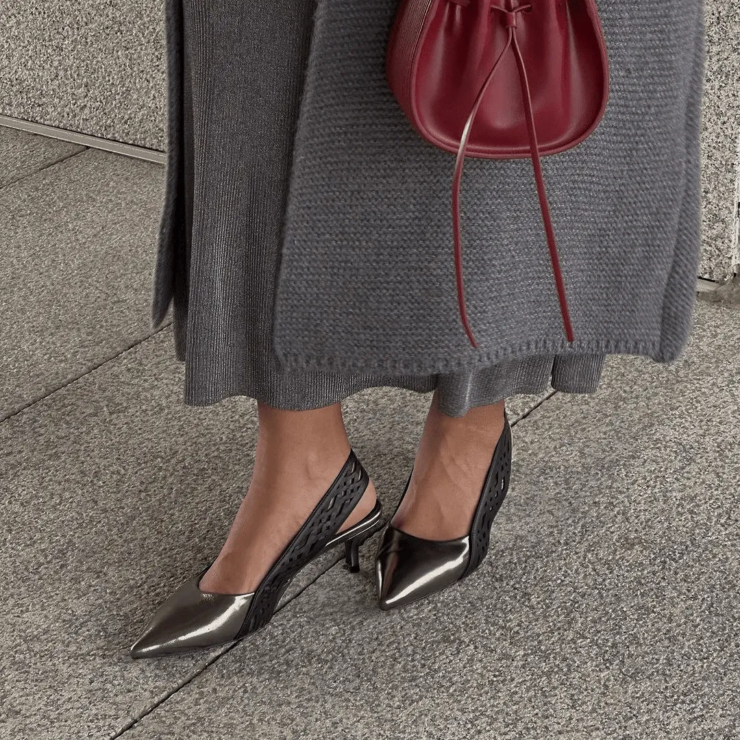 Wisal silver heel
