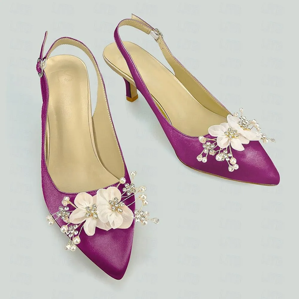 Women's Wedding Shoes Comfort Pointed Toe Wedding Heels Bridal Shoes
