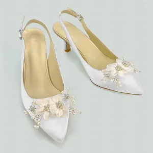 Women's Wedding Shoes Comfort Pointed Toe Wedding Heels Bridal Shoes