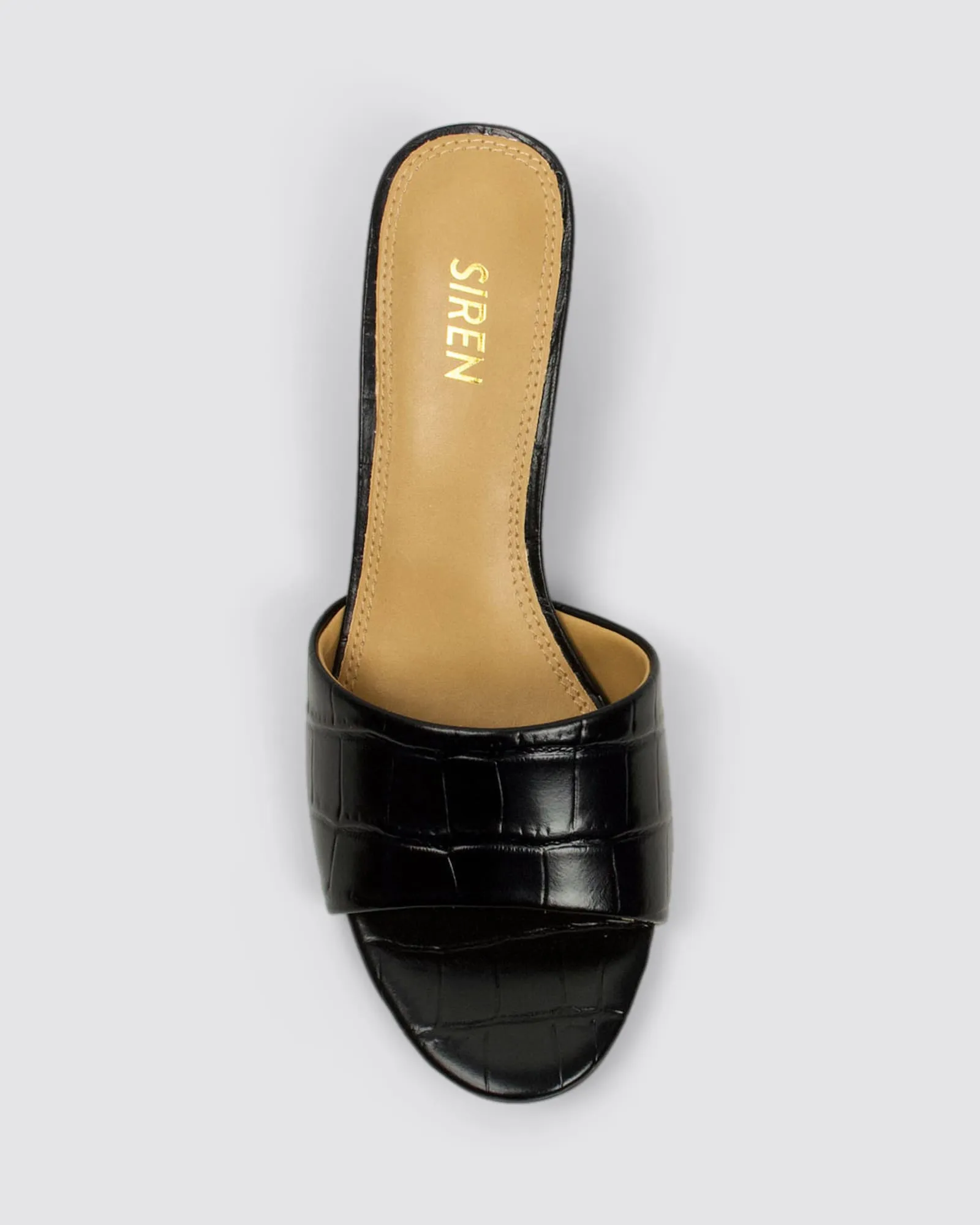 XAVIER MULES BLACK CROC LEATHER